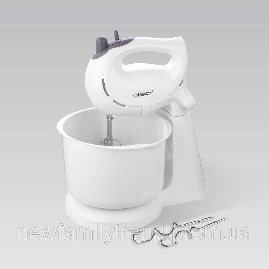 Електричний міксер із чашею ручною Maestro MR-552NEW Кухонний міксер 300 Вт Ручний міксер для кухні, фото 1