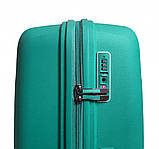 Валіза пластикова AIRTEX 245 середня 67 см бірюзова, фото 6
