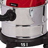 Einhell Пилосос для золи акум TE-AV 18/15 Li C - Solo, PXC, 18В, 15л, 100 мбар, фото 6