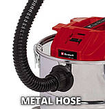 Einhell Пилосос для золи акум TE-AV 18/15 Li C - Solo, PXC, 18В, 15л, 100 мбар, фото 8