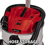 Einhell Пилосос для золи акум TE-AV 18/15 Li C - Solo, PXC, 18В, 15л, 100 мбар, фото 10