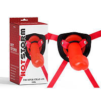 Червоний страпон на ремінцях Thumper KityS