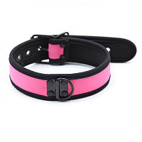 Неопреновый регулируемый ошейник розовый Puppy Collar Китти