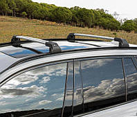 Багажник на крышу Chevrolet Trax 2013- серый на интегрированные рейлинги Erkul