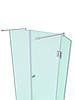 D5-02 Повний комплект фурнітури для кутової скляної душової кабіни, полірована, фото 4
