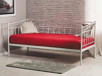 Односпальне металеве ліжко Birma білий Signal