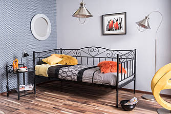 Односпальне металеве ліжко Birma чорний Signal