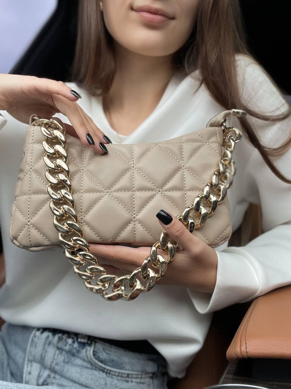 Жіноча сумка бежева Beige штучна шкіра, фото 1