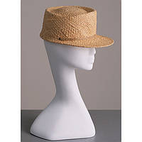 Летняя шляпа - кепка с козырьком натуральная соломка рафия соломенный