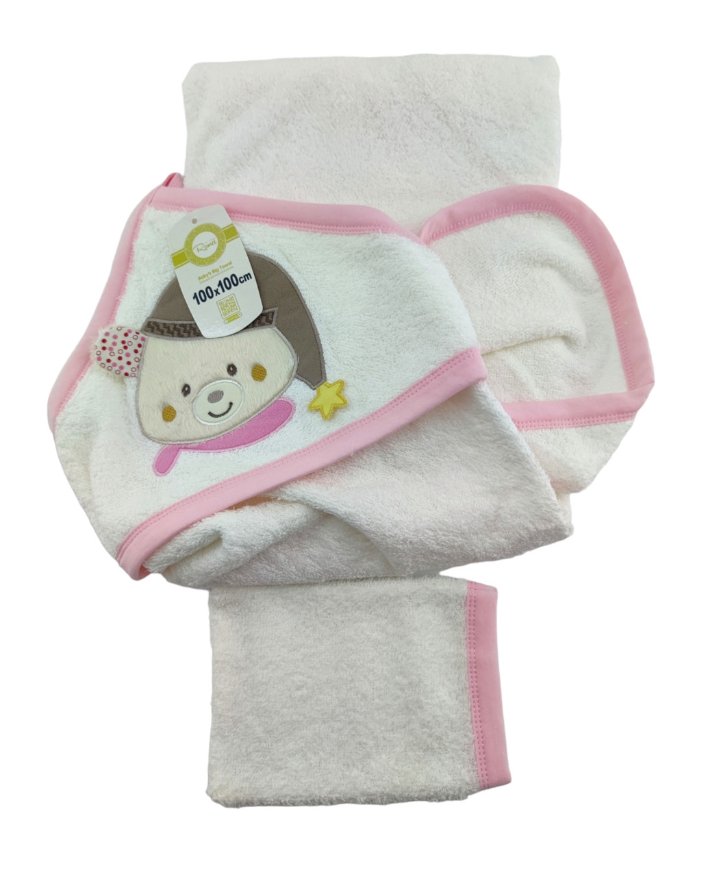 Детское полотенце конверт Турция для новорожденного подарок белое (ХДН102) - фото 3 - id-p1850433815