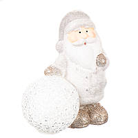 Фигурка светящаяся "Дед Мороз и снежный ком" (серый цвет)