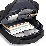 Рюкзак Oumantu 2101, міський портфель для ноутбука 15.6|, USB-порт, розмір 41х31,5х11 см, оригінал — Чорний, фото 7