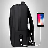 Рюкзак Oumantu 2101, міський портфель для ноутбука 15.6|, USB-порт, розмір 41х31,5х11 см, оригінал — Чорний, фото 8