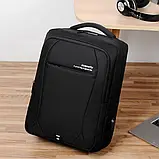 Рюкзак Oumantu 2101, міський портфель для ноутбука 15.6 ⁇, USB-порт, розмір 41х31,5х11 см, оригінал — Сірий, фото 9