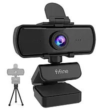 Вебкамера Fifine K420 для комп'ютера з мікрофоном і штативом триногою