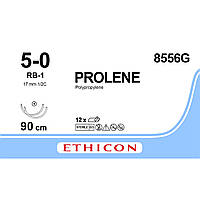 Пролен (Prolene) 5-0 колюча Тапер Поінт (Taper Point) 2х17 мм, синій 90см, 1шт.