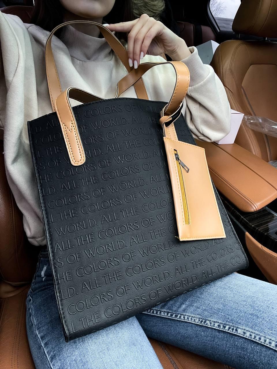 Жіноча сумка чорна Black штучна шкіра