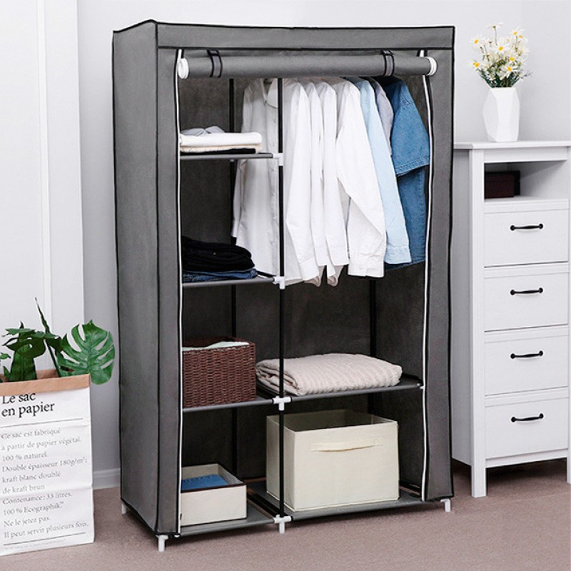 Складана тканинна шафа Hcx Storage Wardrobe 88105 Silver продаж, ціна у Києві. Органайзери та