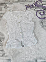Женская белая летняя блуза на пуговицах Размер 44 S