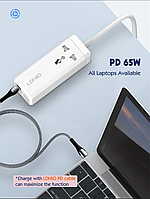 Зарядний пристрій для телефона ноутбука LDNIO SC1418 65W 2 USB-C + 2 USB-A + 1EU розетка PD/QC4.0+, фото 2