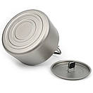 Титановий чайник кемпінговий Widesea 1000 мл та титанова розбірна піч щепочниця Tomshoo для походу туризму набір з титну, фото 5