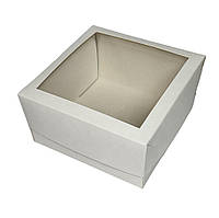 Картонная коробка для бенто-тортов 3 штуки 150*150*70 белая
