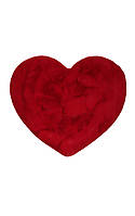 Ковер из искусственного меха Rabbit красный Сердце 150*150 см, ворс 2.7 см, плотный мех, очень мягкий "Lv"