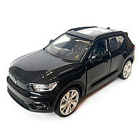 Машина металева Автопром 1:32 Volvo XC40 Recharge, чорна, бат., світло, звук, відкр.двері, 14*5,5*4 см (68411), фото 9