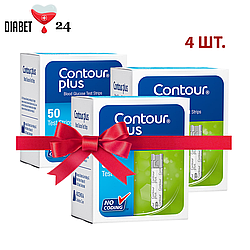 Тест-смужки Контур Плюс (Contour Plus) 50 шт 4 пачки