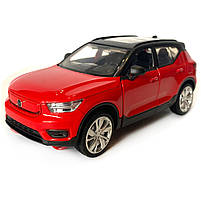 Машина металева Автопром 1:32 Volvo XC40 Recharge, червона, бат., світло, звук, відкр.двері, 14*5,5*4 см (68411), фото 8