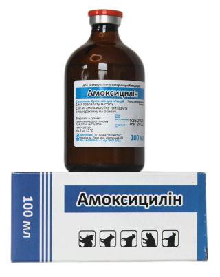 Амоксицилін 15% ін'єкційна суспензія при ентериті метриті нефриті циститі уретриті маститі, 100 мл, Фарматон, фото 1