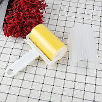 Многоразовый липкий ролик для чистки одежды Semi с чехлом, Yellow