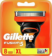 Gillette Fusion5 8шт. Оригинал (жилет фьюжн) кассеты сменные лезвия для бритья джилет фьюжн