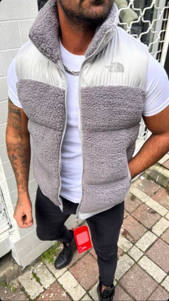 Жилетка TNF плюш серая (ID#1850476852), цена: 1540 ₴, купить на Prom.ua