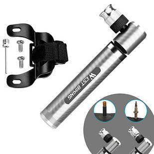 Міні велосипедний насос Presta + Schrader 160psi, West Biking