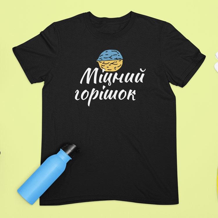 Дитяча чорна футболка Міцний горішок 2 варіант