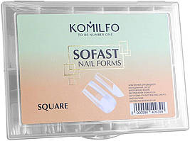 Верхні форми Komilfo SoFast Nail Forms Square 240шт