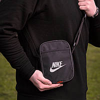 Чорна барсетка Nike / Чоловіча спортивна сумка через плече найк / Сумка Nike