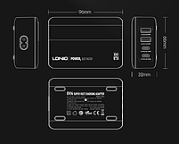 Зарядний пристрій для телефона ноутбука LDNIO A4809C 100W 2 USB-C + 2 USB-A PD/QC4.0+ GaN techology, фото 5
