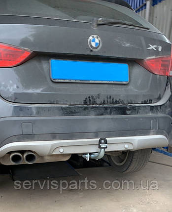 Оцинкований фаркоп на BMW X1 E84 2009-2015 без підрізу бампера, фото 1