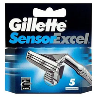 Gillette Sensor Excel 5шт. ОРИГІНАЛ змінні леза, касети для гоління (жілет сенсор ексель)