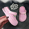 Крокси сабо дитячі для дівчинки рожеві з балоном Dago Style 1707, фото 6