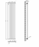Вертикальний дизайнерський радіатор опалення ARTTIDESIGN Rimini 5/1800/295 чорний матовий, фото 3