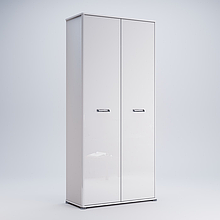 Шафа (шкаф) з ЛДСП в передпокій/спальню/вітальню Белла 2дв Без Дзеркал Білий Глянець Миро-Марк