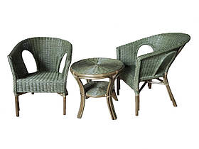 Комплект плетених меблів Келек Cruzo — кавовий столик із двома кріслами