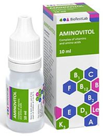 Аминовитол Aminovitol пероральный комплекс витаминов и аминокислот, 10 мл, флакон-капельница