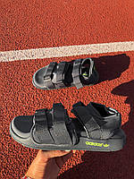 Мужские сандалии Adidas Sandals Grey/Green (серые с зеленым) повседневные босоножки adi-0206 для парня