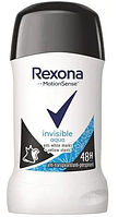 Дезодорант-стик женский Rexona Invisible Aqua 40мл, Прозрачный кристалл