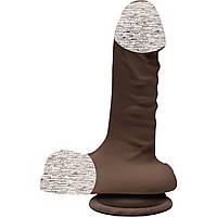 Фалоімітатор Doc Johnson The D - Super D With Balls ULTRASKYN Chocolate 16см