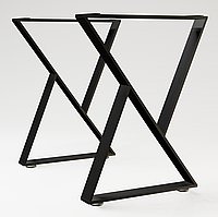 Стол кухонный обеденный прямоугольный в стиле Loft в гостиную, столовую или на кухню Дио Тenero Подстолье металлическое, черный бархат / серый бархат